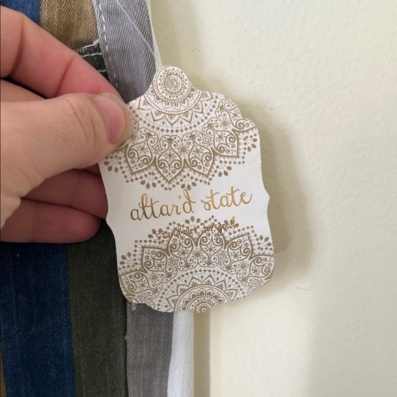 Altar'd State Multicolor Striped Flare Bell Bottom Jeans Size XS - Picture 8 of 15